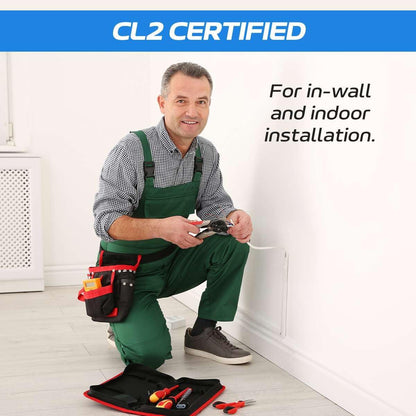 250Ft 18AWG 4 Conductors (18/4) CL2 Rated Speaker Cable True Spec & Gauge Low Voltage LED Wire, Pull Box (For In-Wall Installation) (18AWG / 4 Conductors, 250Ft)